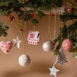 Discount Sass and Belle White & Gold Christmas Tree Wooden Decoration