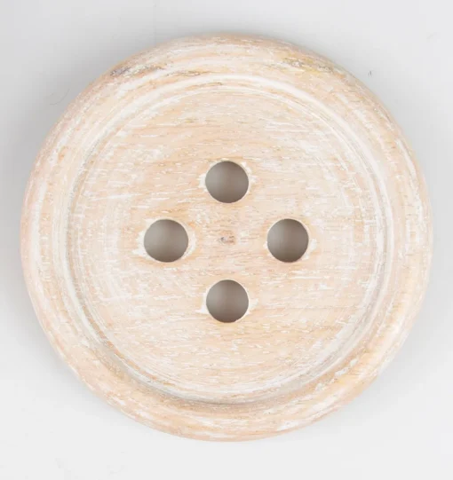 Clearance Sass and Belle Wooden Brown Button Coaster - Set of 6
