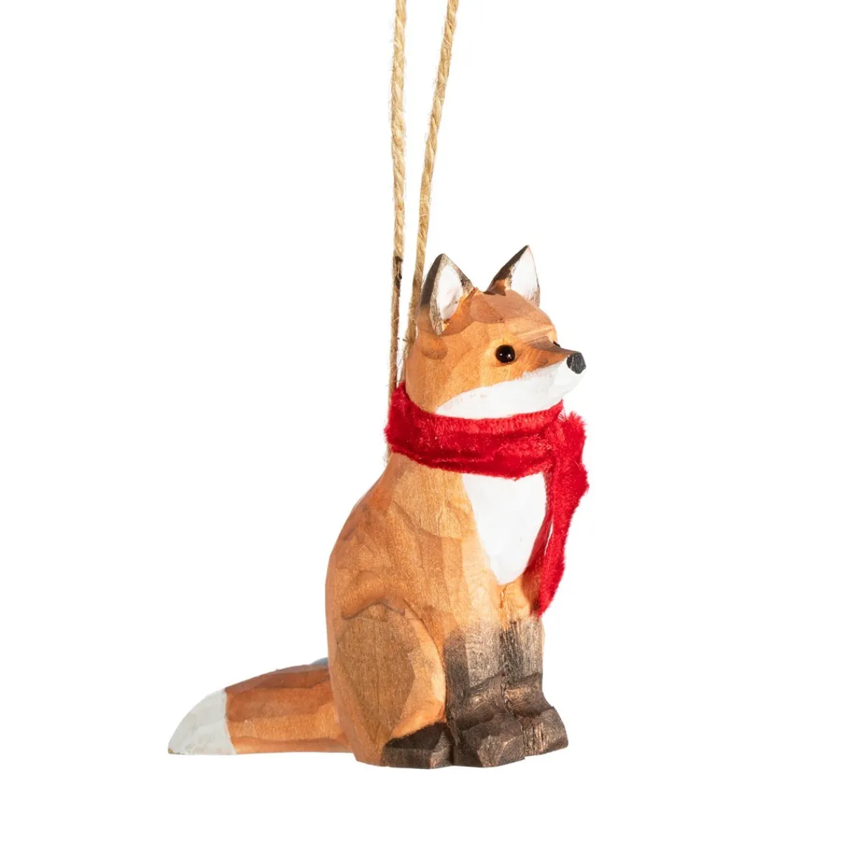 New Sass and Belle Wooden Sitting Fox Hanging Decoration