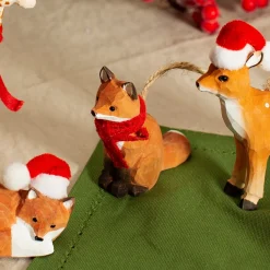 New Sass and Belle Wooden Sitting Fox Hanging Decoration